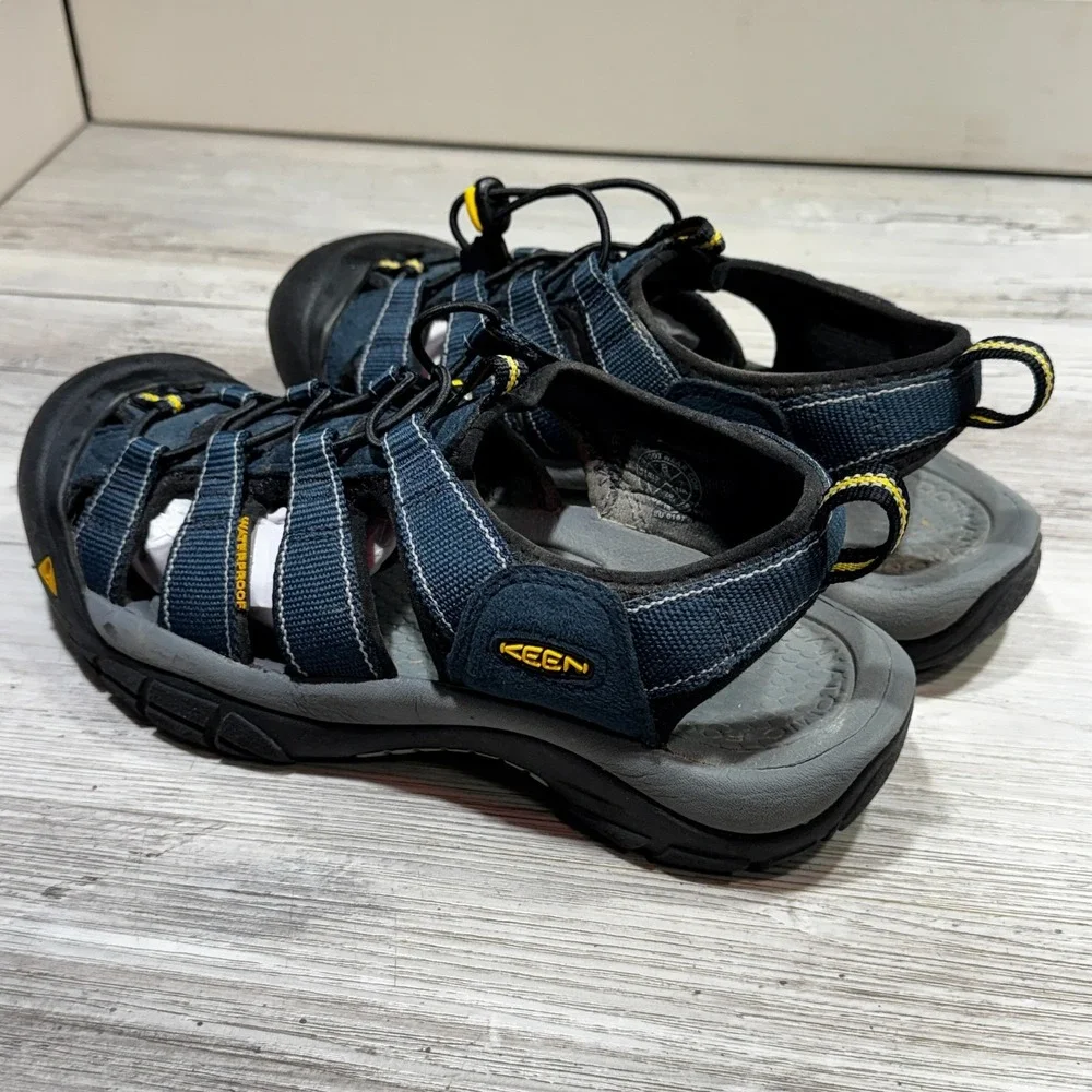 KEEN Mens Newport H2 Navy/Medium Grey Sport Sandals Size 8